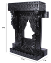Black Solid Wood Jharokha